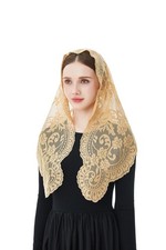 Elegant Veils for Catholic Church Lace Mantilla Chapel Veil for Women Traditi...