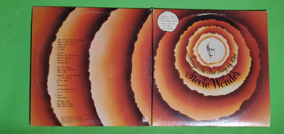 Stevie Wonder- Songs In The Key Of Life Vinyl Record Album 1976 2 LP +Booklet+7" Foto 4 de 4