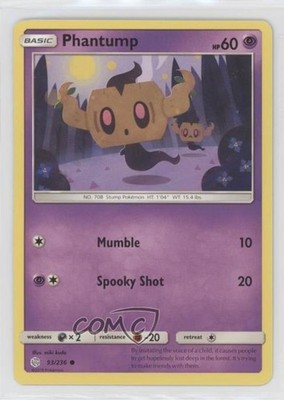 Phantump Pokémon Sun & Moon Cosmic Eclipse #93