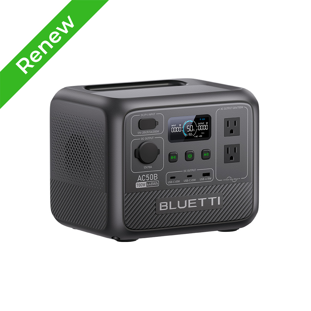 BLUETTI AC50B 700W 448Wh Portable Power Station LFP for Road Trip/Fishing