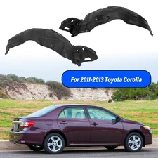 Set of 2 New Front Fender Liner Splash Shields For 2011-2013 Toyota Corolla