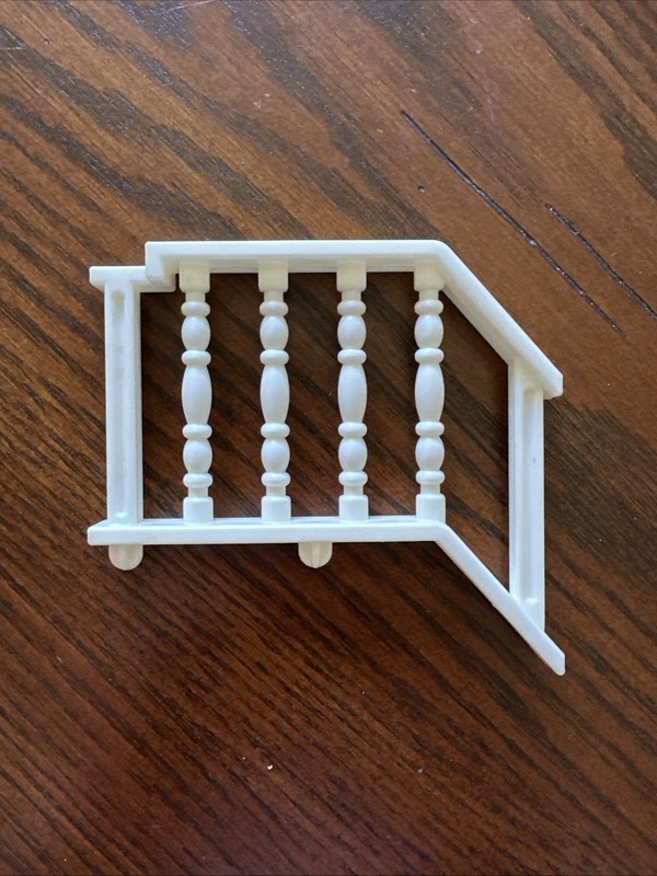 Playskool Dollhouse White Railing For Stairs Shorter Piece Vintage Replacement