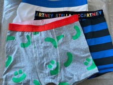 3 x New Stella McCartney Kids Boys Cotton Trunk Underwear Boxer Shorts 12 Years