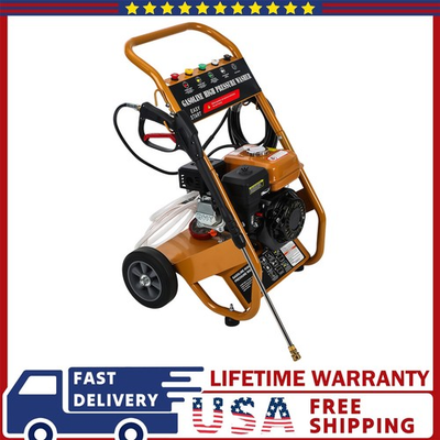 #ad 212cc Gas Pressure Washer 3950 PSI 2.6 GPM 4 Stroke Engine 3.6L Tank Orange $272.58
