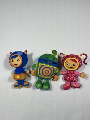 Team Umizoomi Plush Stuffed Animal Lot Milli, Geo, Bot Nickelodeon Toys Cartoon