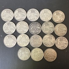 18 x Assorted Australian Florins 1940 to 1944 .925 Sterling Silver VG+ to aEF