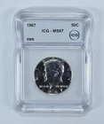 1967 Kennedy Half Dollar SMS MS67 ICG