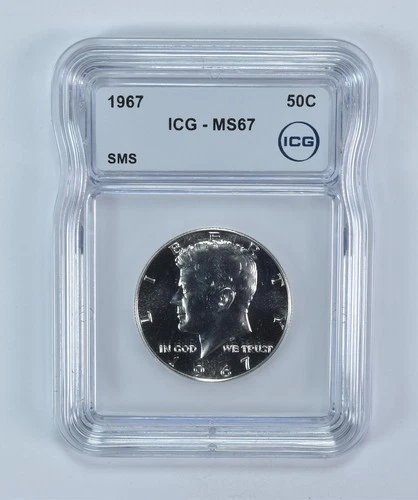 1967 Kennedy Half Dollar SMS MS67 ICG
