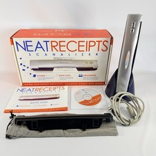 Neat Receipts Portable Scanalizer Scanner SCSA4601EU w/Stand, Cord, CD, Bag, Box