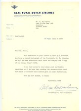 Carta TLS 1964 KLM AIRLINES Horatius Albarda