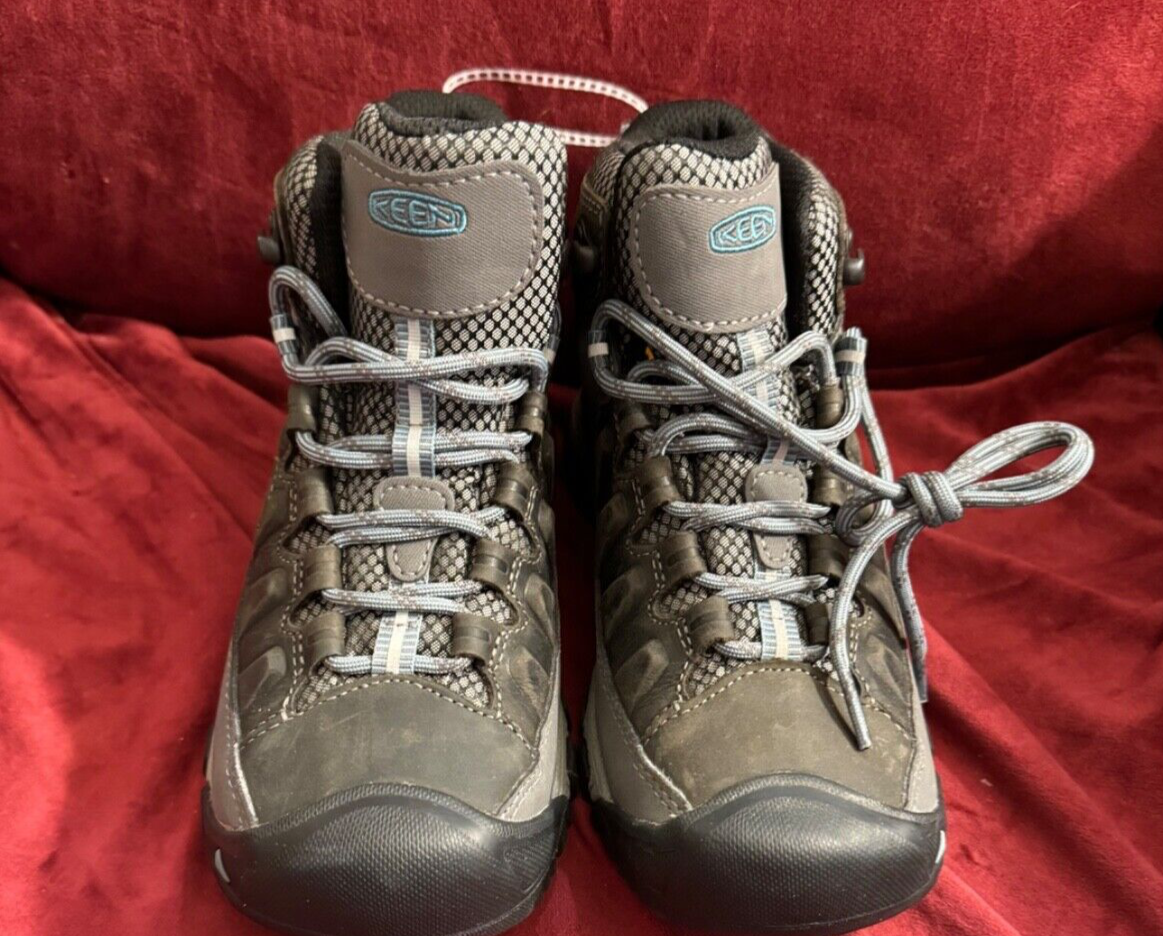 Scarpe da trekking donna nuove senza etichette "Keen" nere grigie stringate. Taglia 6