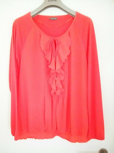 Street One Damen Tunika Bluse Shirt Größe 40 Orange
