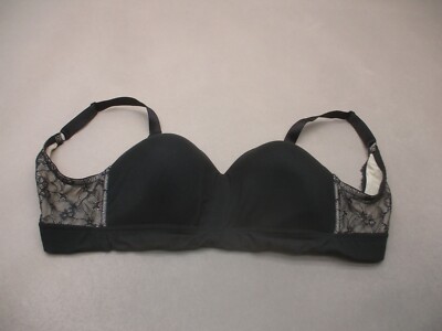 34DDD Paramour Womens Black Lined Wireless Wide Strap Back Closure Demi Bra  8G