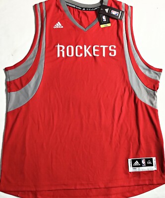 MEN-NWT 2X-LARGE BLANK HOUSTON ROCKETS RED SWINGMAN NBA ADIDAS JERSEY ...