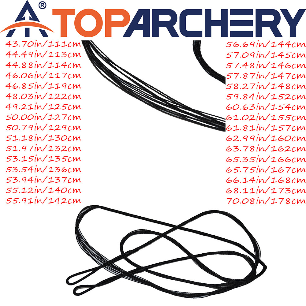 Tendón de arco Dacron 43-70 pulgadas tendón acabado arco recurvo arco largo hecho a mano