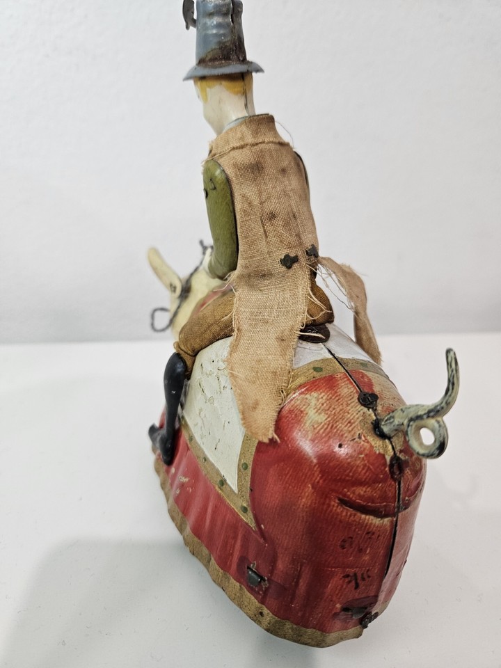 Vintage Wind Up Tin Toy. Germany. Lehmann Paddy And The Pig. Working eBay