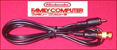 6Ft RCA Video Cable & GOLD RF Coax TV Adapter for Japanese Famicom