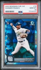 💎👑 2022 Bowman Chrome Sapphire Edition WANDER FRANCO Rays RC PSA 10 📈🔥 ROY⚾️