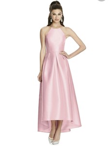 alfred sung high low sateen twill gown