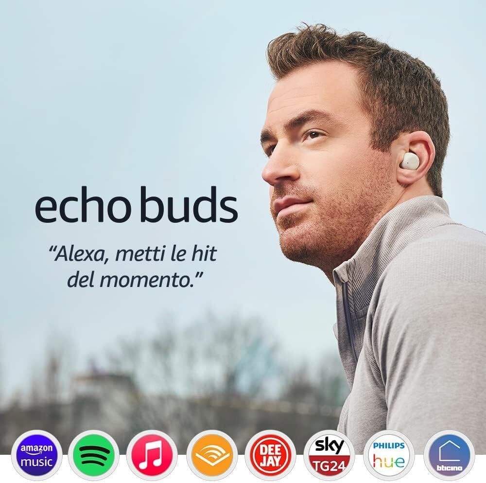 Echo Buds (2ª gen) | Auricolari wireless con Alexa, con cancellazione attiva