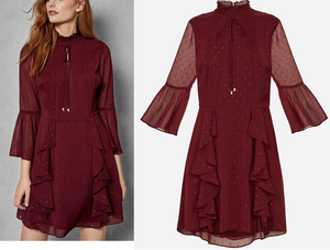 ted baker zadi dress maroon