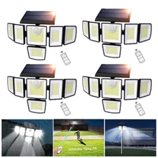 6 Heads Solar Lights Outdoor 90000LM Waterproof Motion Sensor Security Wall Lamp