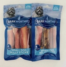 Barkworthies Bully Stick Odor Free for Small Dogs Bundle 2 packages