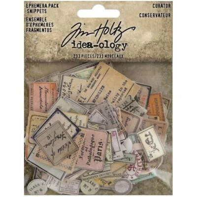 Tim Holtz Idea-ology Ephemera Snippets 233pcs - Curator