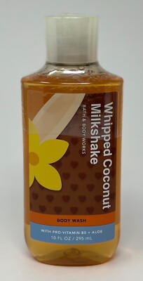 1 BATH BODY WORKS WHIPPED COCONUT MILKSHAKE WASH SHOWER GEL ALOE VITAMIN B5 10OZ