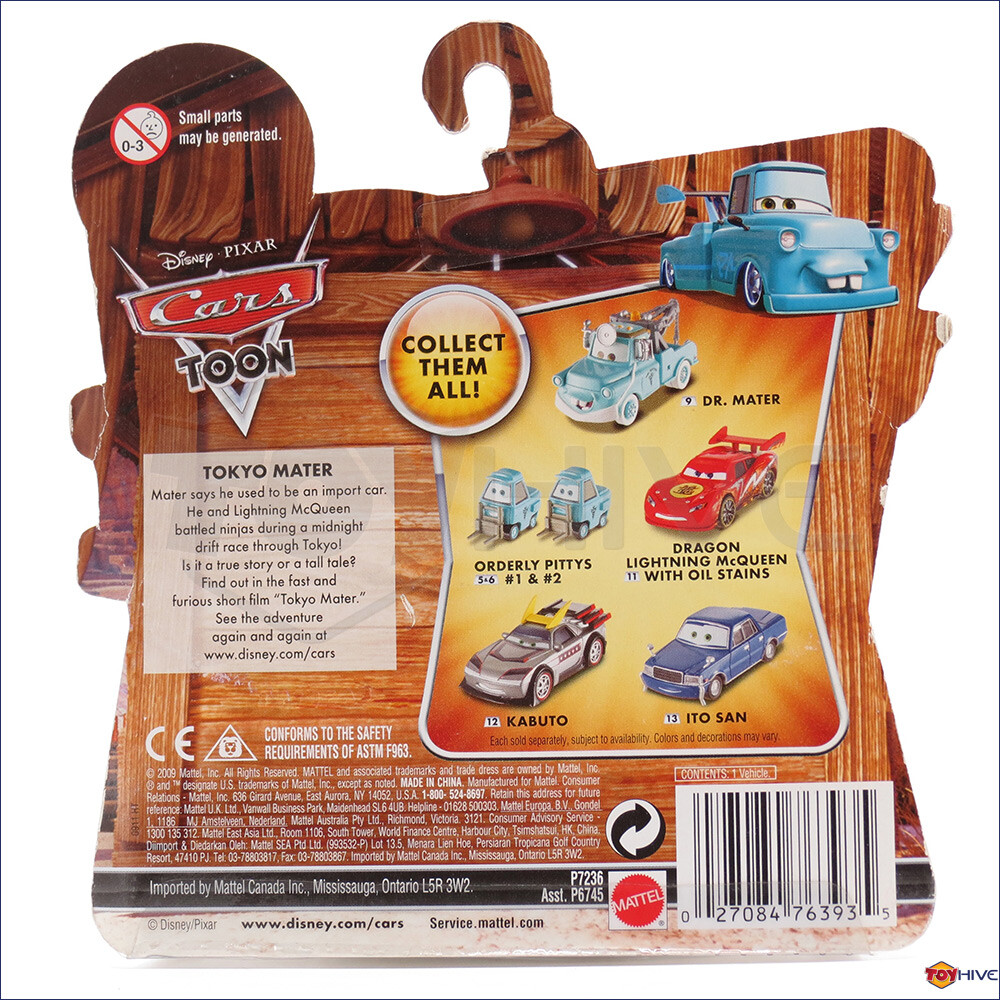 Disney Pixar Cars Toon Ito San #13 by Mattel 2009 - worn package