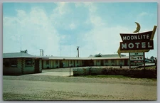 Dexter Missouri Moonlite Motel Business Hwy 60 Roadside c1962 Postcard