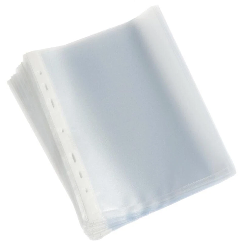30x Prospekthüllen 100er DIN A4 Klarsichtfolie Ordnen Papier Glasklar Genarbt - Bild 2 von 4