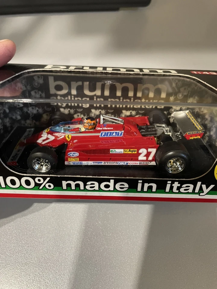 Brumm R367-CH Ferrari 126 CK Turbo 1^GP Montecarlo 1981 Villeneuve 1:43 +driver - Immagine 2 di 4
