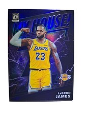 LEBRON JAMES MY HOUSE! PRIZM PURPLE CARD LAKERS 2019-20 DONRUSS OPTIC BASKETBALL