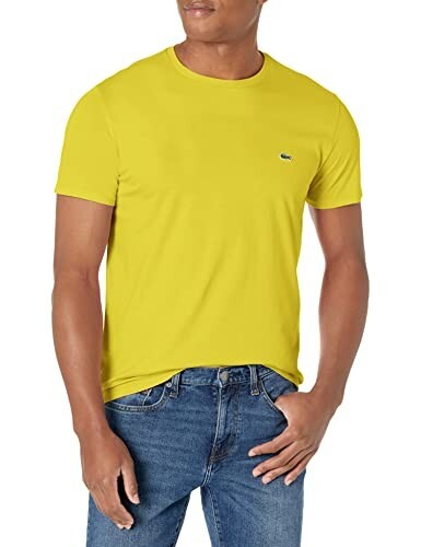Lacoste Herren T-Shirt Kurzarm Rundhals Pima Baumwolle Jersey, Lupine - Bild 1 von 2