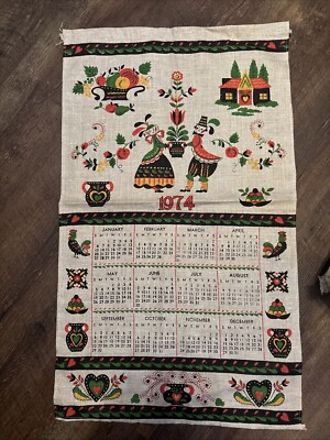 1974 Tea Towel- Holland Look 2 People Dancing