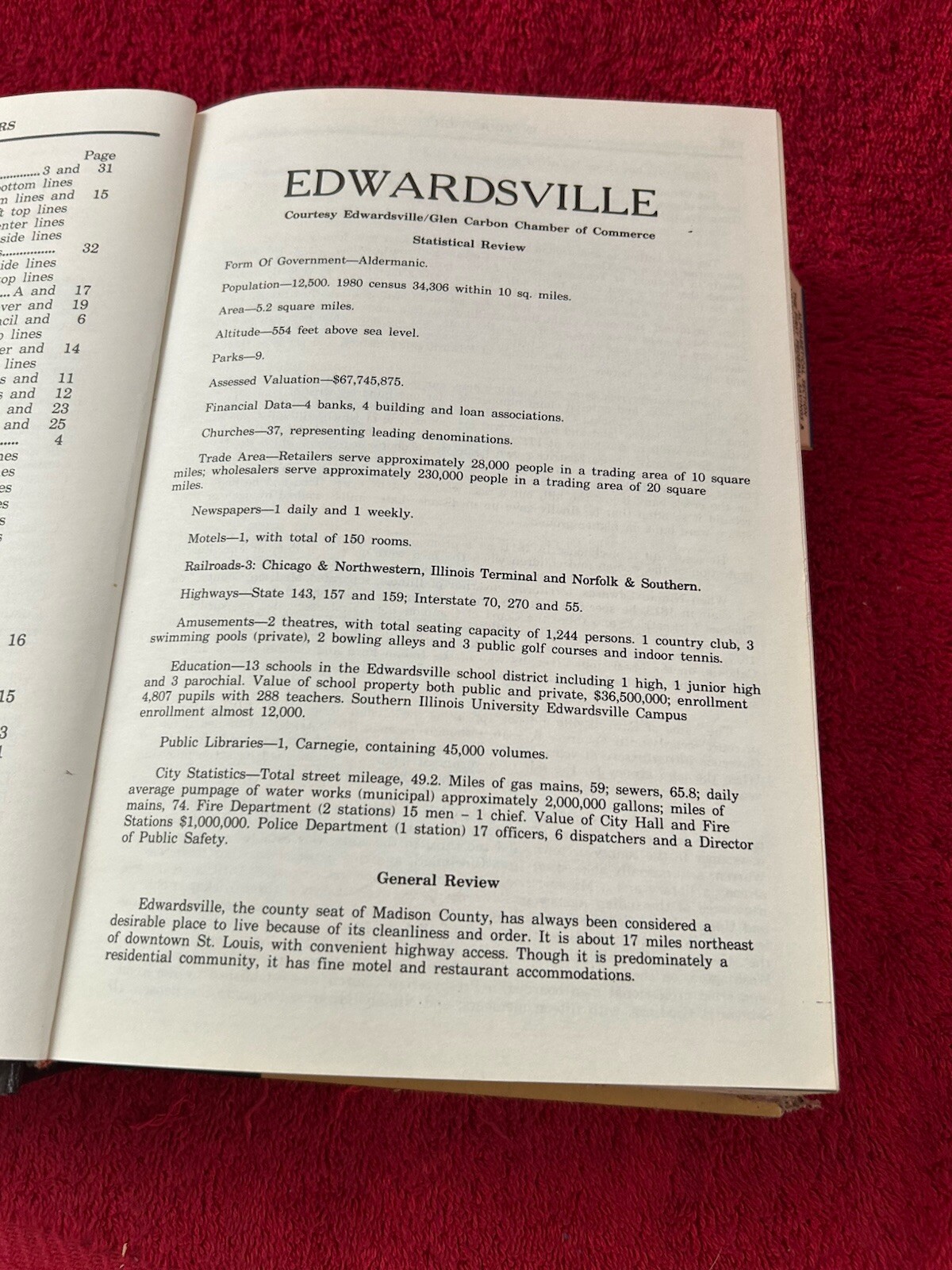 1985 Edwardsville Illinois Polk Directory hardcover