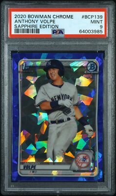 その他 2020 bowman sapphire Anthony volpe PSA9 2020 BOWMAN CHROME SAPPHIRE ED #BCP139 ANTHONY VOLPE PSA 9