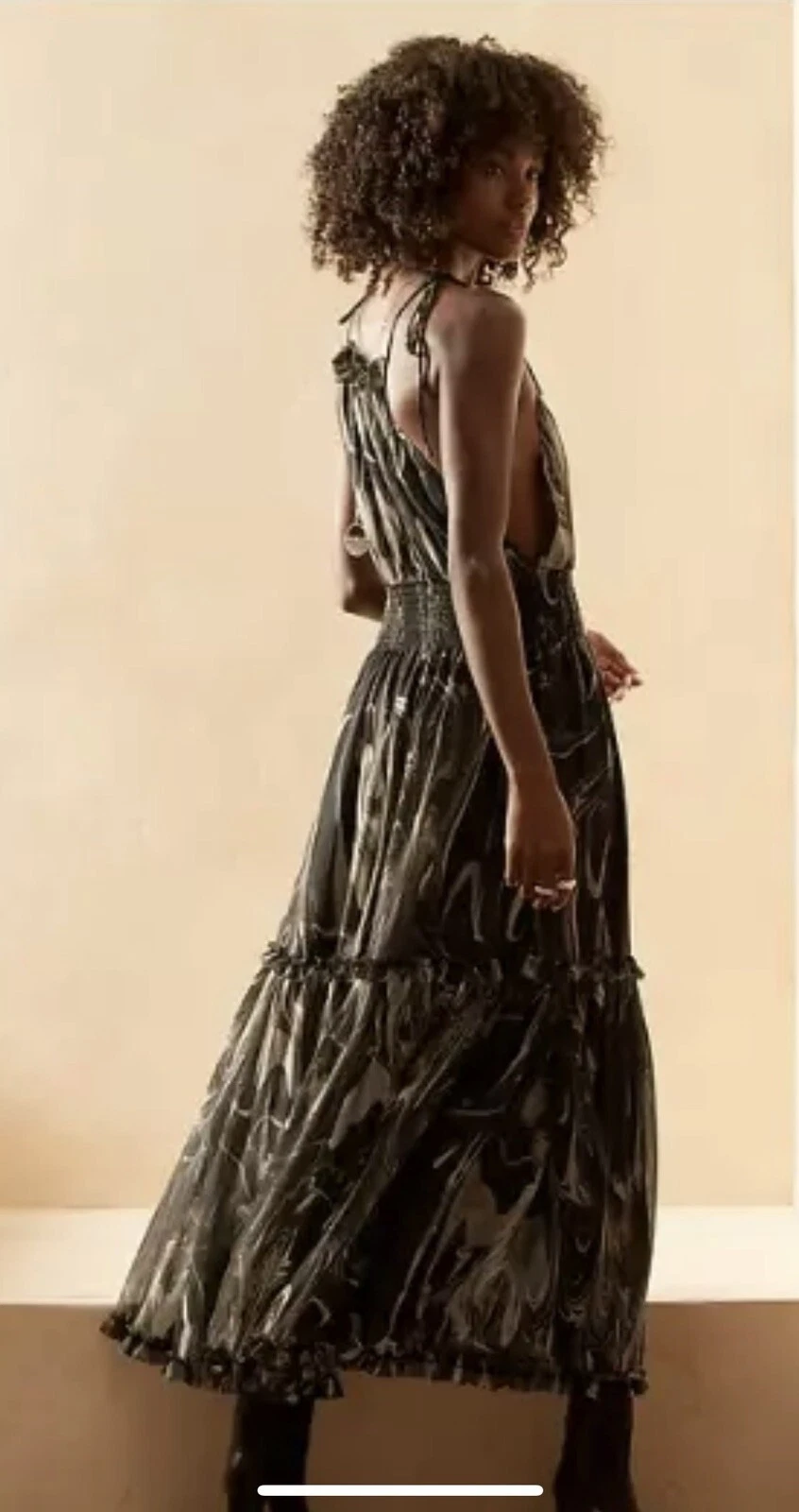 ABITO NUOVO CON ETICHETTE REPUBBLICA BANANA ARRICCIATO MAXI FESTA VACANZE VALENTINO TAGLIA XL ROSSO