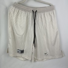 Nike Dri-Fit Swoosh Fly 96 Basketball Shorts Beige DX0557-133 Women's Size L