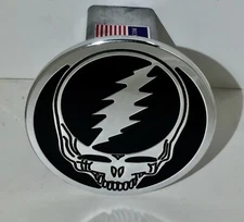 DEAD HEAD,GRATEFUL DEAD BLACK   hitch cover, Steal your face,stealy face.