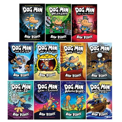 Dog Man book Series 1 - 11 Books Collection Set by Dav Pilkey