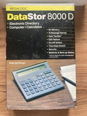 Datastor 8000D 1980 s Vintage Electronics. Taschenrechner Computer, Retro Gadgets