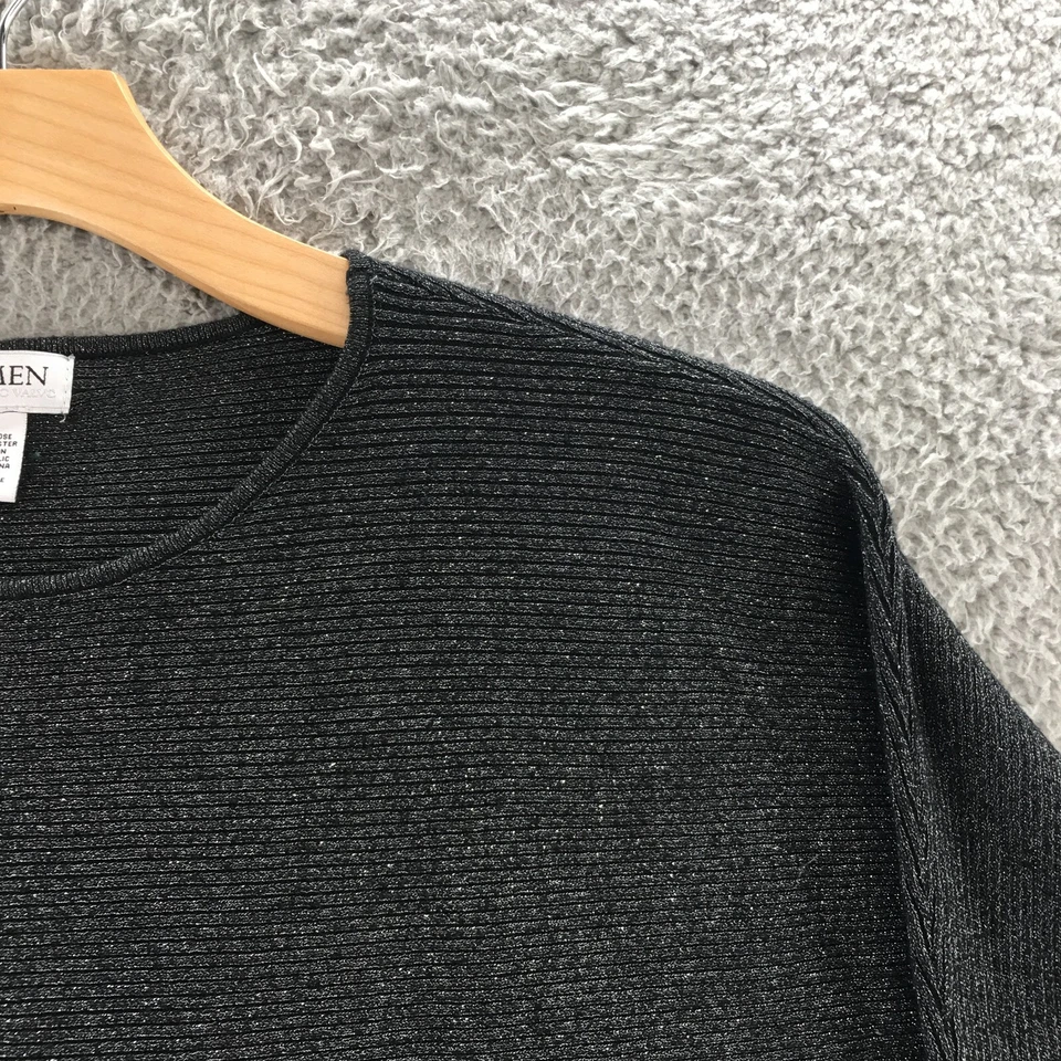 Женский пуловер Carmen средний серый с длинным рукавом летучая мышь пуловер повседневный вязаный - Изображение 3 из 4