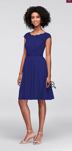 Davids Bridal Cap Sleeve Lace and 