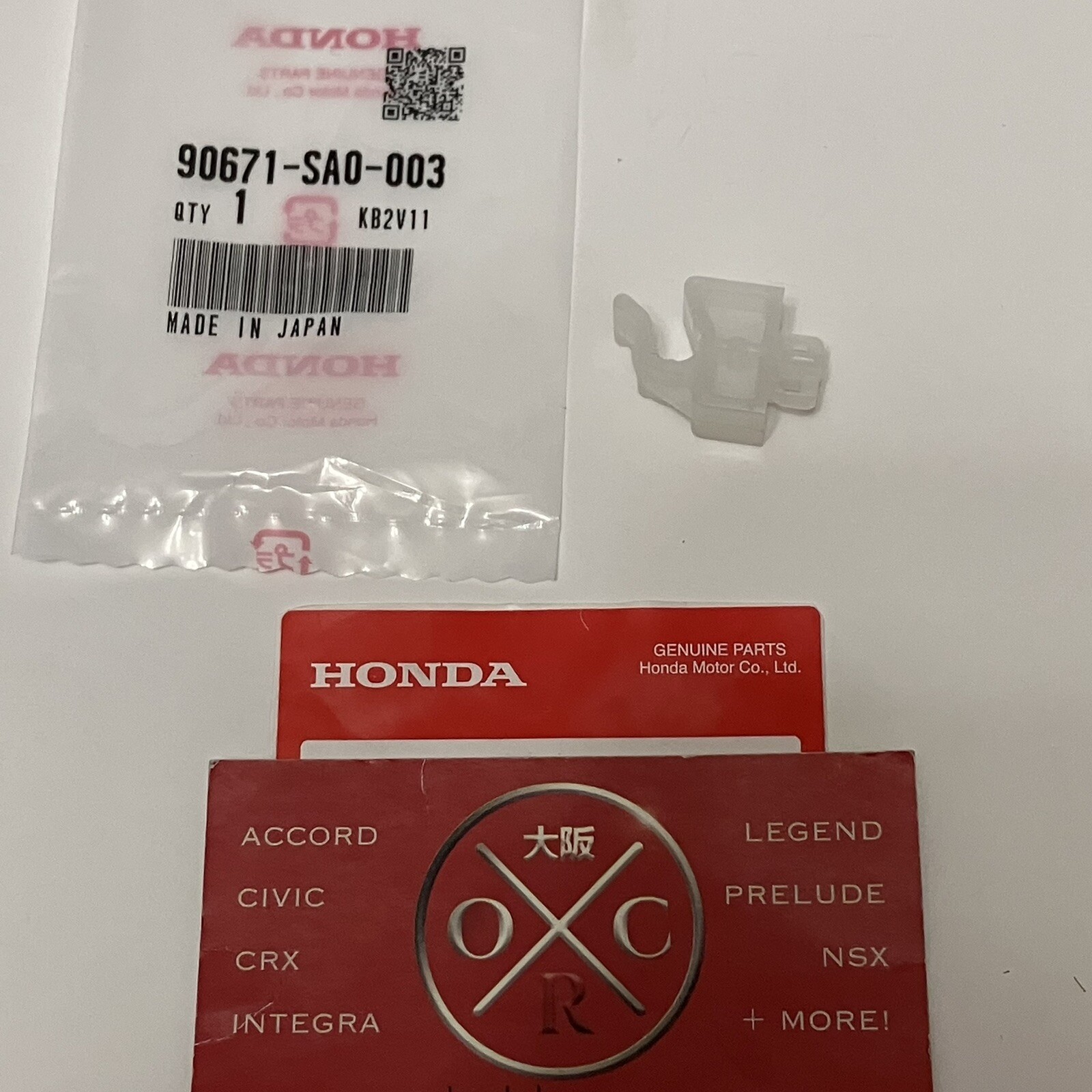 New Genuine OEM 8487 Honda CRX Hood Prop Rod Holder Catch Clip 1G 3G