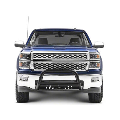 Black Horse Bull Bar Skid Plate Black fit 2007-2018 GMC Sierra 1500