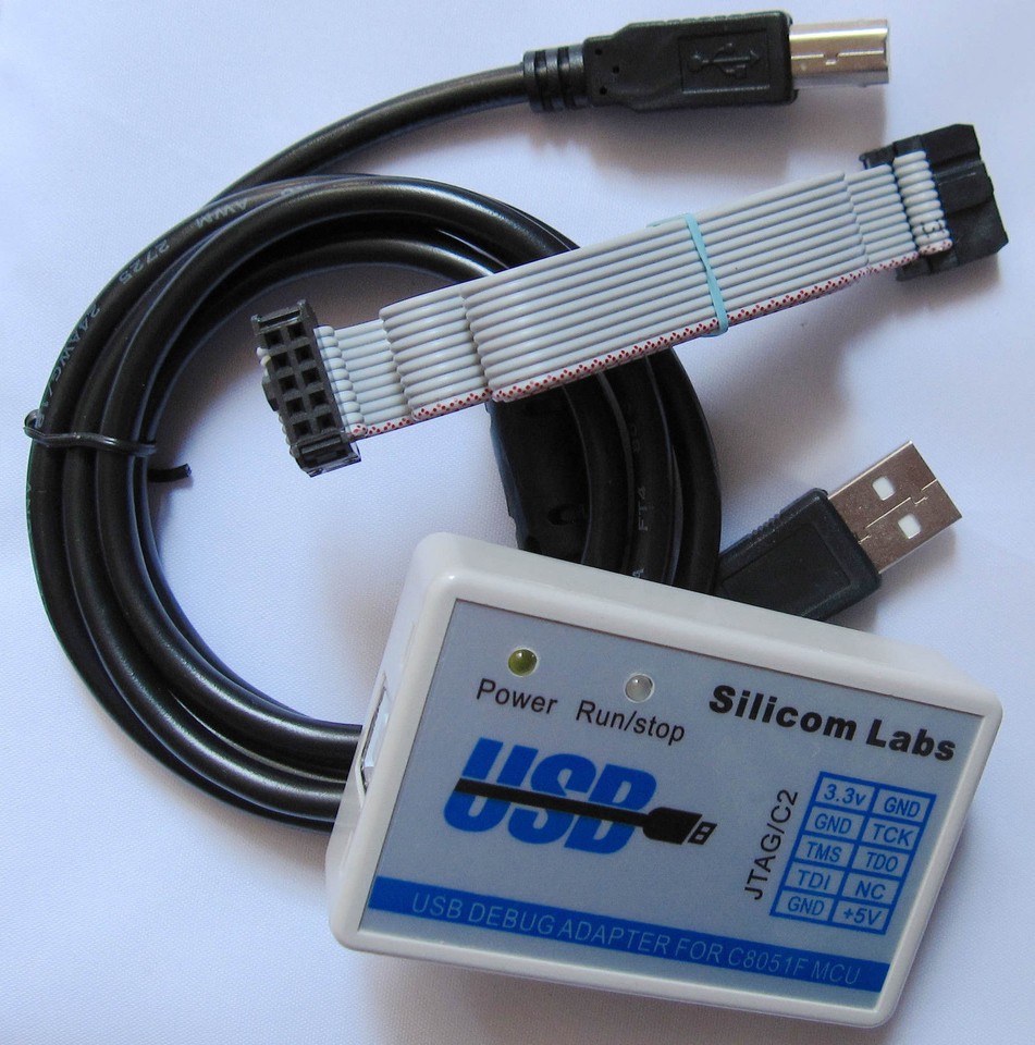 C8051F MCU Emulator U-EC6 USB Debug Adapter JTAG/C2 Mode with Cable | eBay