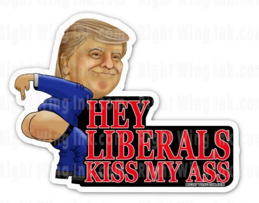 No Tax On Tips Trump 2024 Stickers Trump Mooning Liberals Kiss My Ass Bumper Sticker Decals Pro Trump 2pack 5 Quot Wide 487339 - Foto 4