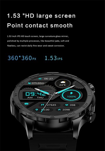 2024 New Bluetooth Call Smart Watch Men For Huawei AMOLED HD Large Screen Heart - Zdjęcie 9 z 42